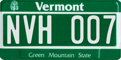 VT license plate NVH007
