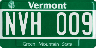 VT license plate NVH009