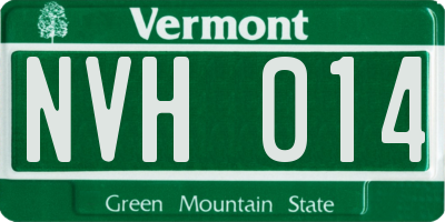 VT license plate NVH014