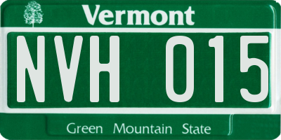 VT license plate NVH015