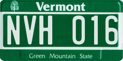 VT license plate NVH016