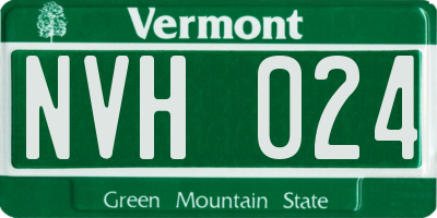 VT license plate NVH024