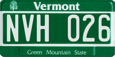VT license plate NVH026