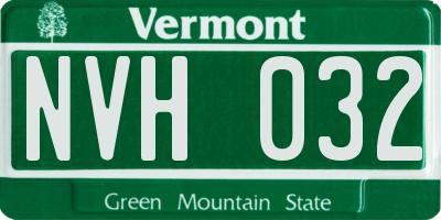 VT license plate NVH032