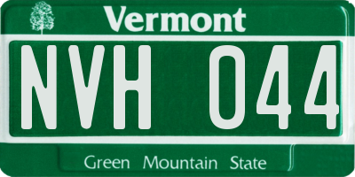 VT license plate NVH044