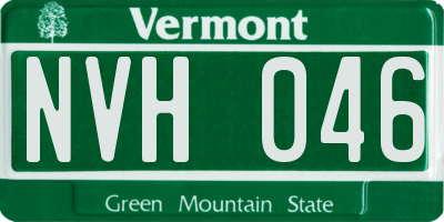 VT license plate NVH046