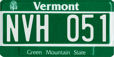 VT license plate NVH051