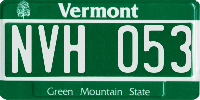 VT license plate NVH053