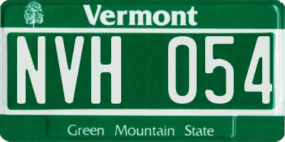 VT license plate NVH054