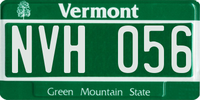 VT license plate NVH056
