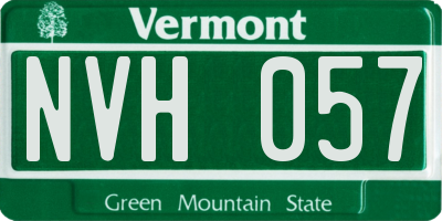 VT license plate NVH057
