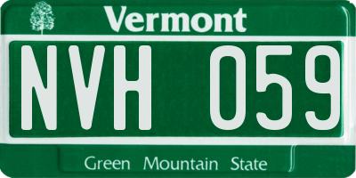 VT license plate NVH059