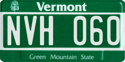 VT license plate NVH060
