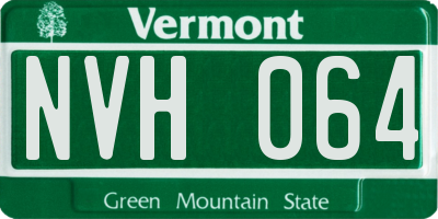 VT license plate NVH064
