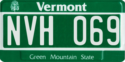 VT license plate NVH069