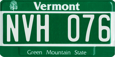 VT license plate NVH076