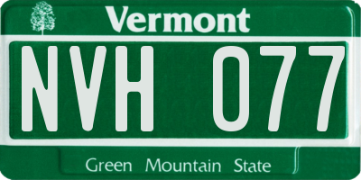 VT license plate NVH077