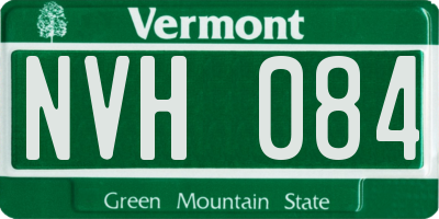 VT license plate NVH084