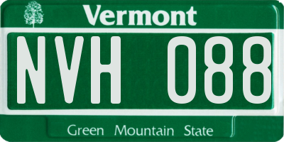 VT license plate NVH088