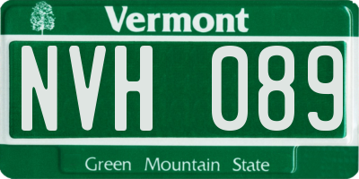 VT license plate NVH089