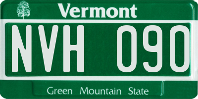 VT license plate NVH090