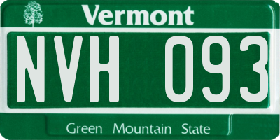 VT license plate NVH093