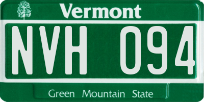 VT license plate NVH094