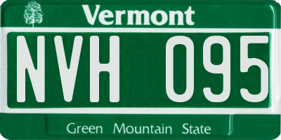 VT license plate NVH095