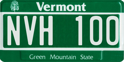 VT license plate NVH100