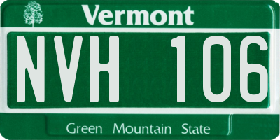VT license plate NVH106