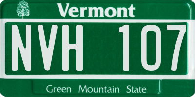 VT license plate NVH107