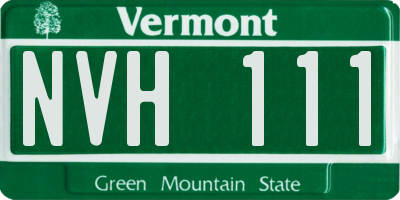 VT license plate NVH111
