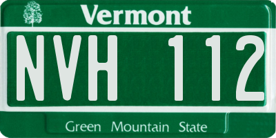 VT license plate NVH112