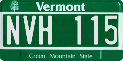 VT license plate NVH115
