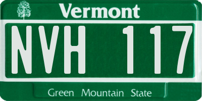 VT license plate NVH117
