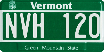 VT license plate NVH120