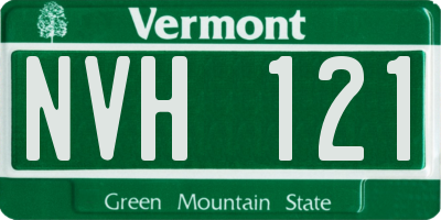 VT license plate NVH121