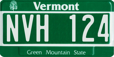 VT license plate NVH124