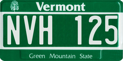 VT license plate NVH125