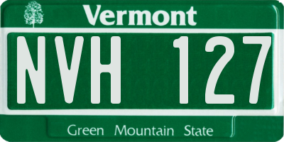 VT license plate NVH127