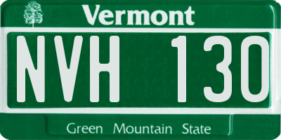 VT license plate NVH130