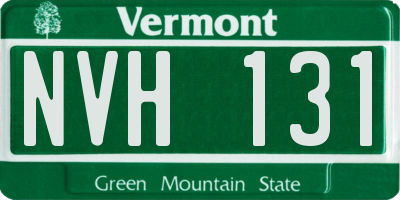 VT license plate NVH131