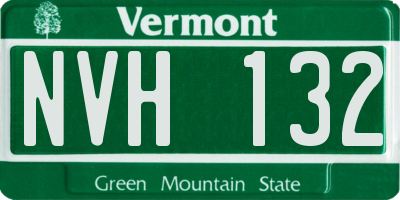 VT license plate NVH132