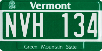 VT license plate NVH134