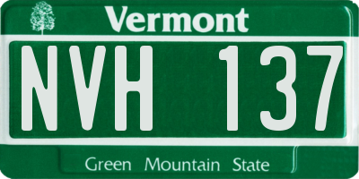 VT license plate NVH137