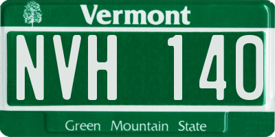 VT license plate NVH140