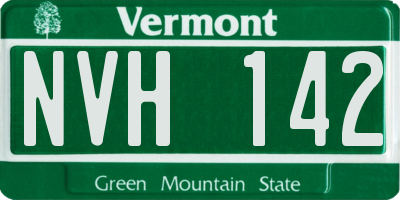 VT license plate NVH142