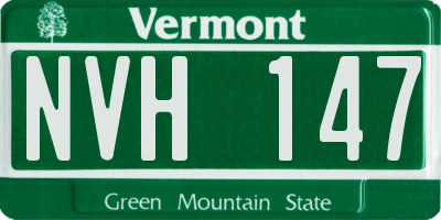 VT license plate NVH147