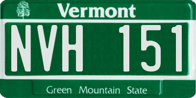 VT license plate NVH151