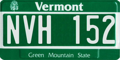 VT license plate NVH152